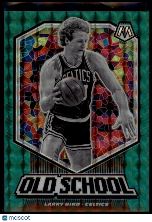 2019-20 Panini Mosaic #8 Larry Bird Old School Mosaic Green