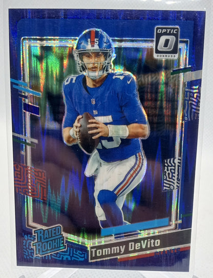 2023 Donruss Optic #280 Tommy DeVito Purple Shock Rated Rookie