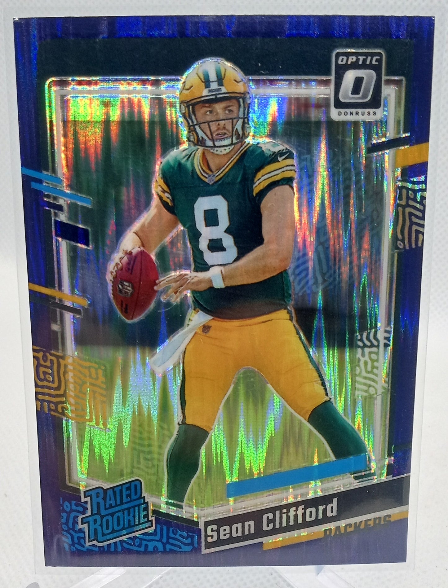 2023 Donruss Optic #242 Sean Clifford Purple Shock Rated Rookie