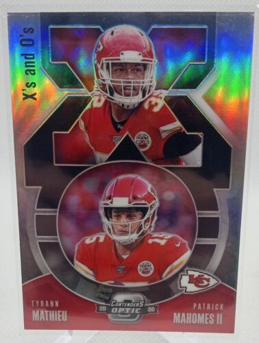 2020 Contenders Optic Xs and Os SIlver Prizm- Patrick Mahomes, Mathieu Chiefs!