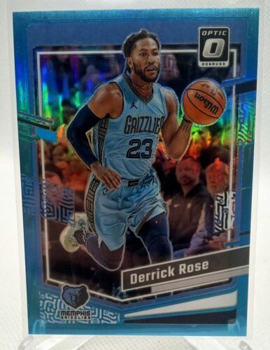 2023-24 Panini Optic #34 Derrick Rose Aqua Holo Prizm Grizzlies /249 Color Match