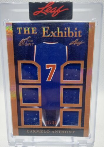 CARMELO ANTHONY 2023 Leaf Art of Sport -The Exhibit Bronze Spectrum 6 Patch #/30