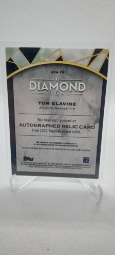 TOM GLAVINE 2022 TOPPS DIAMOND ICONS PATCH AUTOGRAPH AUTO 10/10 LP 1/1 SSP