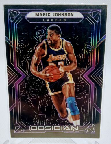 2021-22 Panini Obsidian Electric Etch Purple #133 Magic Johnson /99