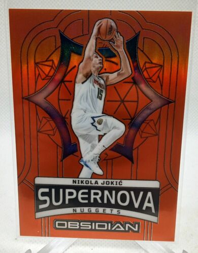 2023-24 Panini Obsidian Basketball Supernova Orange Flood EE Nikola Jokic /75 #4