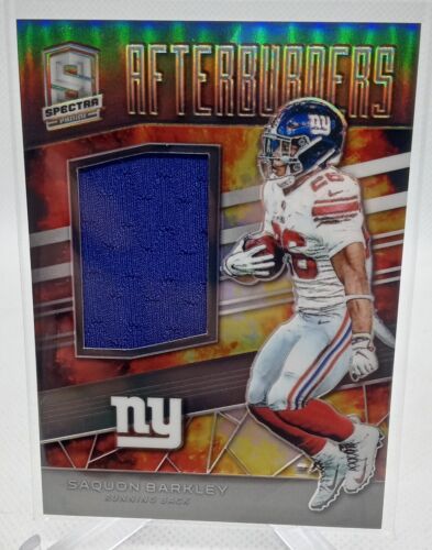 Saquon Barkley 2019 Panini Spectra - Afterburners PATCH (/199) - New York Giants