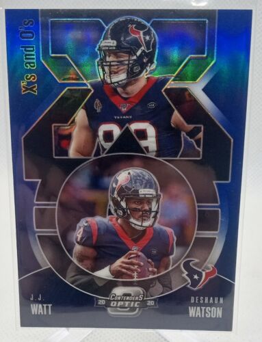 2020 Contenders Optic Xs and Os Blue Prizm- Deshaun Watson,  JJ Watt /99