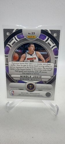 2023-24 Panini Obsidian Nikola Jokic #23 Orbital Electric Etch Orange /75 SP