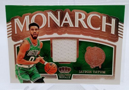 2022-23 Crown Royale Jayson Tatum Monarch Game Worn Patch Boston Celtics MM-JYT