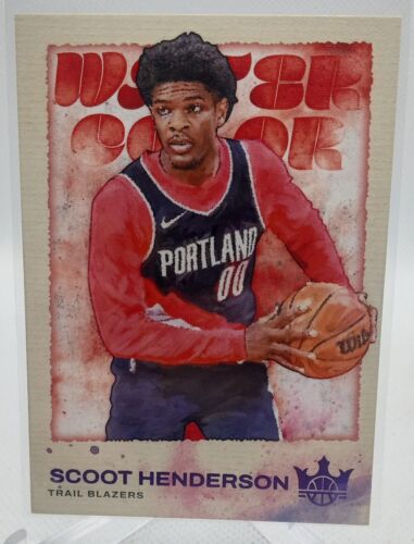 Scoot Henderson 2023-24 Panini Court Kings /49 Violet Water Color RC Rookie SP