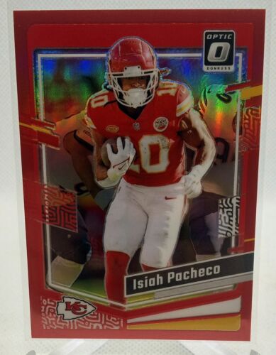 2023 Panini Optic Football Isiah Pacheco Red Holo Silver Color Match /99 Chiefs