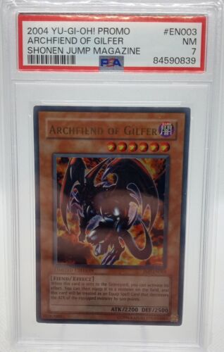 2004 YU-GI-OH! PROMO ARCHFIEND OF GILFER SHONEN JUMP MAGAZINE PSA 7 Limited