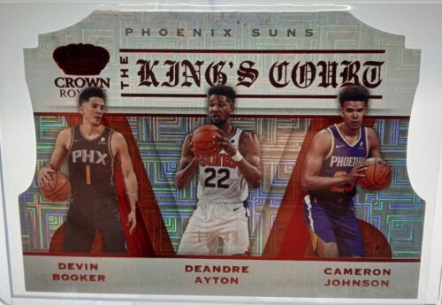 2019-20 Crown Royale Kings Court Ruby- Devin Booker, Ayton, Johnson /49 Suns! RC