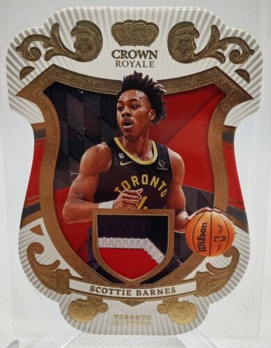 2023 Panini Crown Royale Coat Of Arms Gold Scottie Barnes PATCH PRIME /25