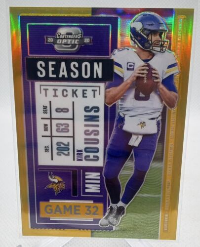 2020 Panini Contenders Optic Kirk Cousins Season Ticket TRUE GOLD /10 Vikings SP