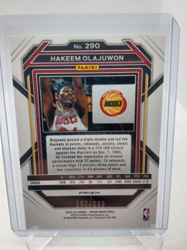 2022-23 Panini Prizm Red Prizm #290 Hakeem Olajuwon /299 Color Match