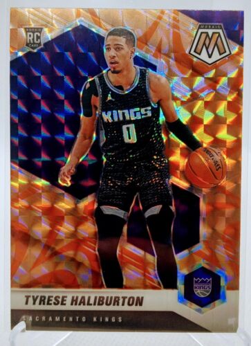 2020-21 Mosaic Orange Prizm Rookie- Tyrese Haliburton Kings, Pacers!