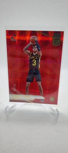 F859 KEYONTE GEORGE RC 2023-24 ELITE RED HYPER REFRACTOR /88 #221 UTAH JAZZ