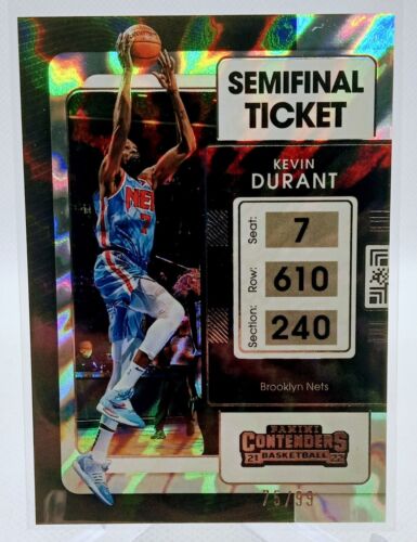 2021-22 Panini Contenders Semifinals Ticket Kevin Durant /99 Nets