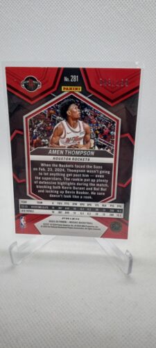 Amen Thompson 2023-24 Panini Mosaic /199 City Edition Mosaic Blue RC #281