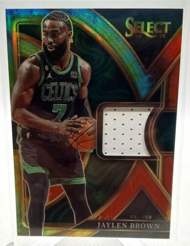 2022-23 Panini Select Jaylen Brown Game Worn Jersey Patch Tie-Dye Prizm /25