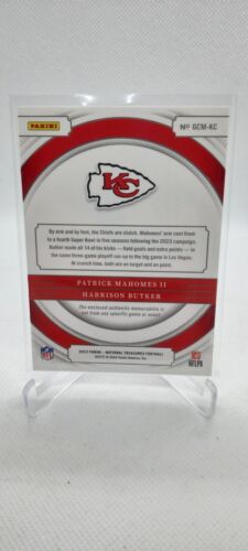 2023 Panini National Treasures Patrick Mahomes Harrison Butker Dual Patch /99