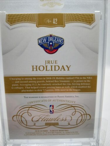 2018-19 Flawless Diamond- Jrue Holiday /20 New Orleans Pelicans!