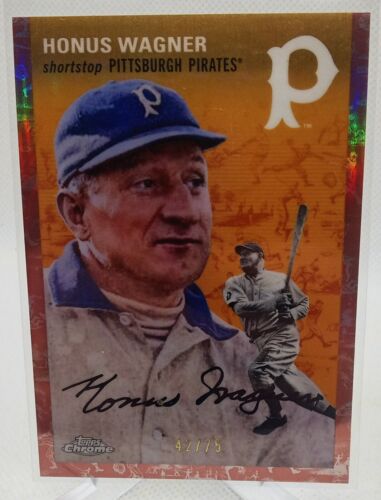 2023 Topps Chrome Platinum Honus Wagner Toile Rose Gold Refractor #/75