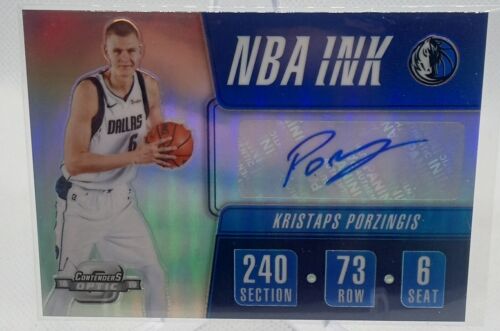 2018-19 Contenders Optic NBA Ink Auto  Kristaps Porzingis /99 Dallas Mavericks