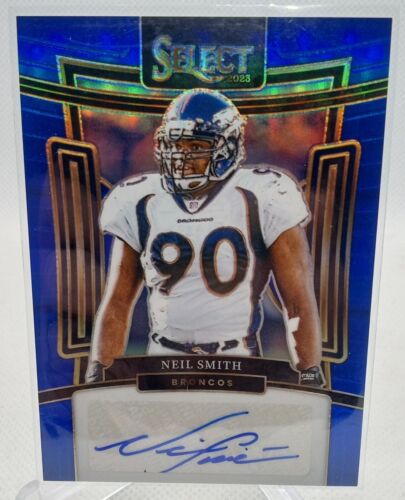 2023 Panini Select Neil Smith Signatures Blue Prizm Auto /99 Denver Broncos