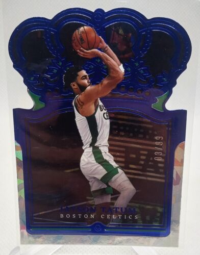 2021-22 Panini Crown Royale #77 Jayson Tatum Blue Crystal Die Cut /99