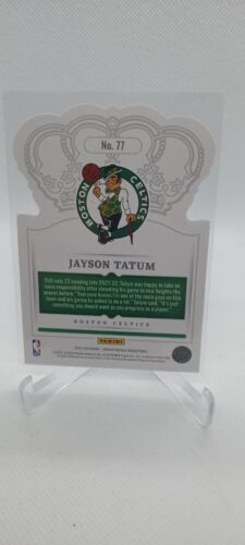 2021-22 Panini Crown Royale #77 Jayson Tatum Blue Crystal Die Cut /99