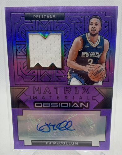 2023-24 Obsidian Matrix Electric Etch Purple Flood Auto Jersey CJ McCollum /30