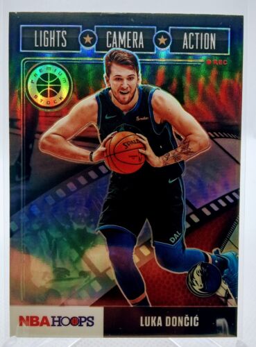 2019-20 Hoops Premium Lights Camera Action Silver Prizm-  Luka Doncic Mavericks!