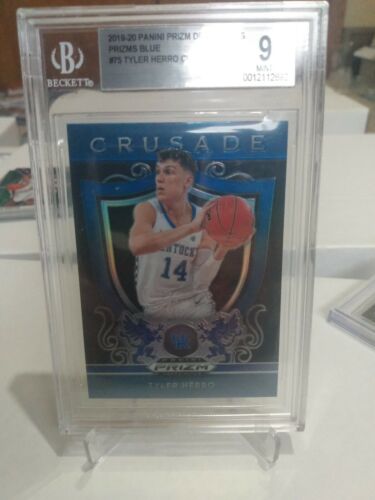 2019-20 Prizm Draft Crusade Blue Prizm Rookie- Tyler Herro BGS 9