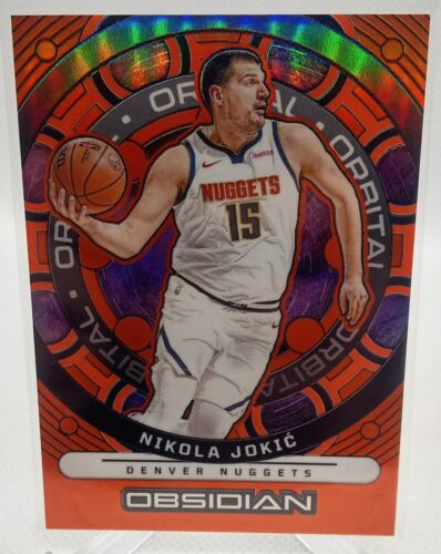 2023-24 Panini Obsidian Nikola Jokic #23 Orbital Electric Etch Orange /75 SP