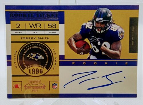 2011 Playoff Contenders #230 Torrey Smith Rookie Ticket AUTO NFL