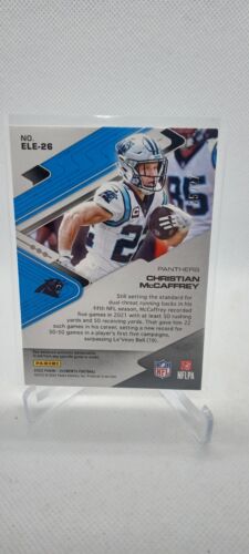 2022 Panini Elements Electric Cobalt Prime Patch Christian McCaffrey  /27 SSP