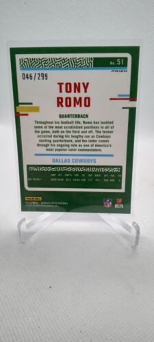 Tony Romo 2023 Donruss Optic Aqua /299 Cowboys Short Print Sports Cards