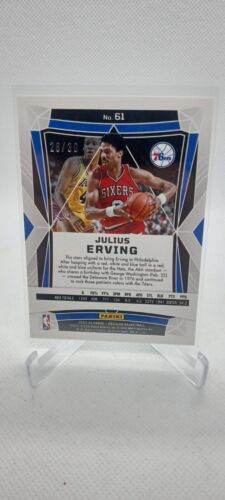 2023-24 Panini Obsidian Blue Electric Etch Prizm /30 Julius Erving No. 61