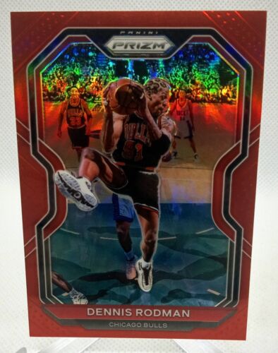 2020-21 Panini Prizm Dennis Rodman Red Prizm Parallel /299 Chicago Bulls