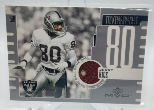 2002 Upper Deck MVP Souvenirs Game Ball Jerry Rice Game Used Football Rare