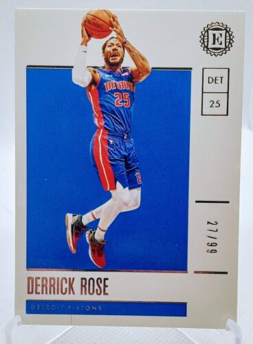 2019-20 Encased- Derrick Rose /99 Detroit Pistons!