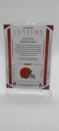 Dustin Hopkins 2023 Panini National Treasures Century Materials Gold Patch /49