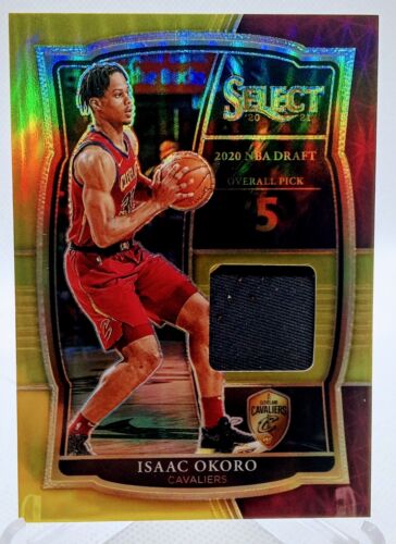 2020-21 Panini Select Draft Selections Gold Prizm Rookie Patch- Isaac Okoro /10