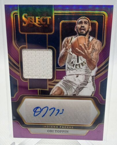 2023-24 Select Obi Toppin  Jersey Patch Auto Purple Prizm /99 Indiana Pacers SP