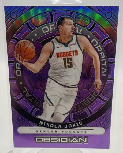 2023-24 Panini Obsidian Nikola Jokic #23 Orbital Electric Etch Purple /49 SP