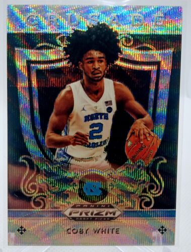 2019-20 Prizm Draft Crusade Silver Wave Prizm Rookie- Coby White /299 Bulls!