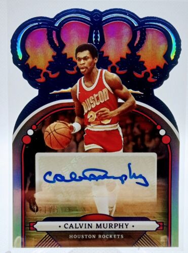 2022-23 Panini Crown Royale Calvin Murphy Auto Blue Die Cut /75 Houston Rockets