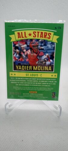 2018 Optic All Stars Aqua Prizm- Yadier Molina /299 St. Louis Cardinals!